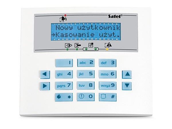 Satel Integra lcd klaviatuur sinine INT-KLCDS-BL