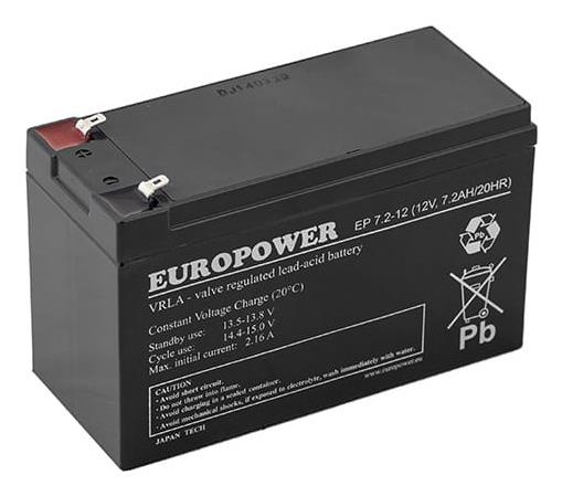 ELKO: 1125935 Europower aku 12V 7.2Ah VRLA EP7.2-12 T2