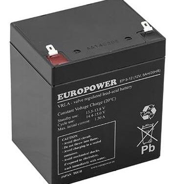 ELKO: 1156846 Europower aku 12V 5Ah VRLA EP5-12T2