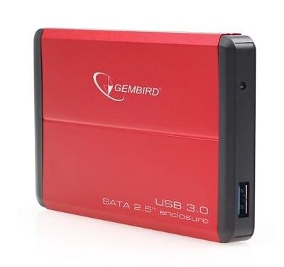Gembird HDD korpus 2.5" punane