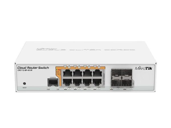 Mikrotik CRS112-8P-4S-IN switch/ruuter