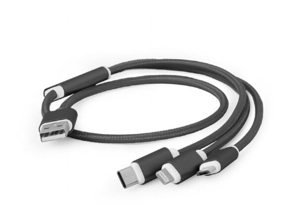 Gembird | USB 3in1 laadimiskaabel | CC-USB2-AM31-1M | 1m | Must