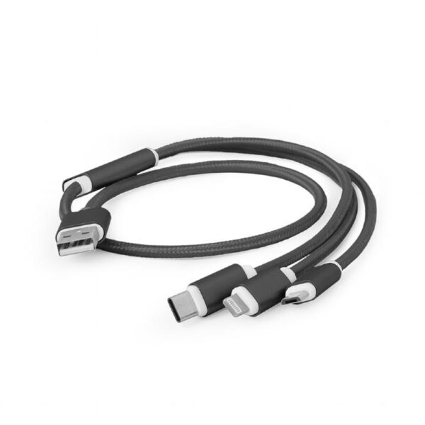 Gembird | USB 3in1 laadimiskaabel | CC-USB2-AM31-1M | 1m | Must
