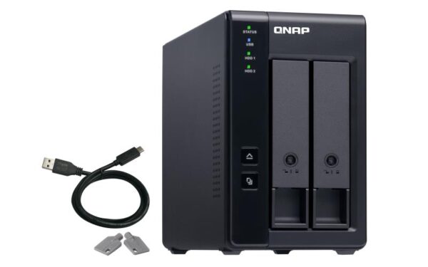 QNAP TR-002 2-bay DAS USB-C kettakarp