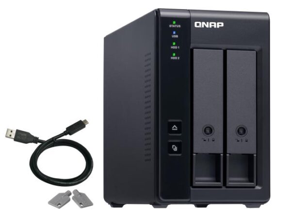 QNAP TR-002 2-bay DAS USB-C kettakarp