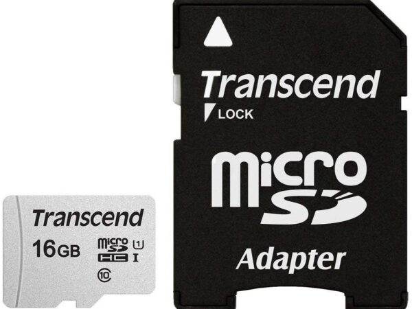 Transcend | microSDHC mälukaart 16GB | adapteriga Class 10 | TS16GUSD300S-A