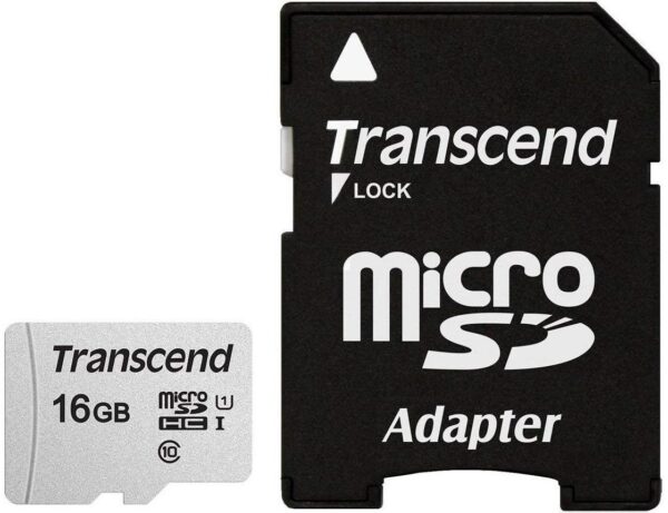 Transcend | microSDHC mälukaart 16GB | adapteriga Class 10 | TS16GUSD300S-A