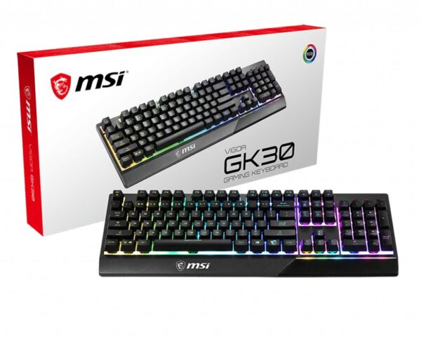 MSI mänguriklaviatuur Vigor GK30 must ENG US