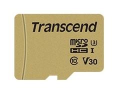 Transcend | microSDHC mälukaart 16GB | adapteriga UHS-I | TS16GUSD500S