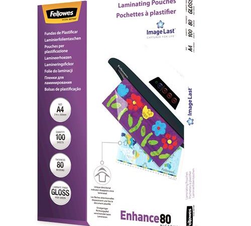 ELKO: 1278143 Fellowes lamineerimiskiled A4 80mic 100 tk