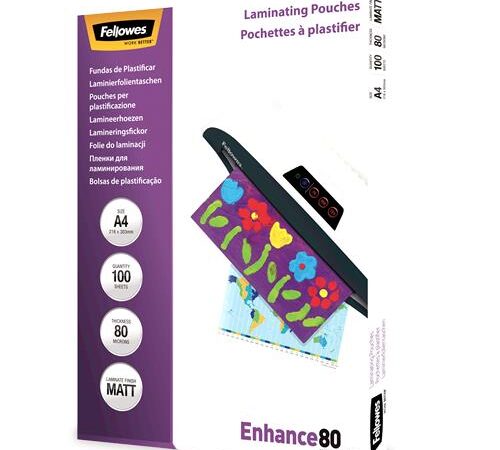 ELKO: 1278258 Fellowes laminaattaskud matt A4 80 mikronit 100 tk 5452103
