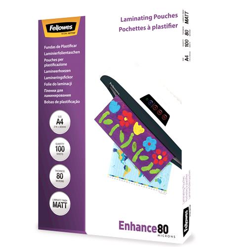 ELKO: 1278258 Fellowes laminaattaskud matt A4 80 mikronit 100 tk 5452103