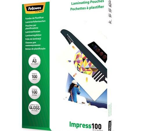 ELKO: 1278259 Fellowes lamineerimiskiled läikiv A3 100 mikronit 100 tk