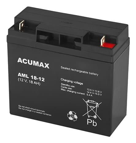 Acumax aku 12V 18Ah VRLA AM18-12