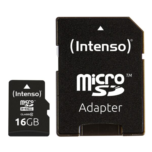 ELKO: 1292695 Intenso | microSDHC mälukaart 16GB | Class 10 adapteriga | 3413470