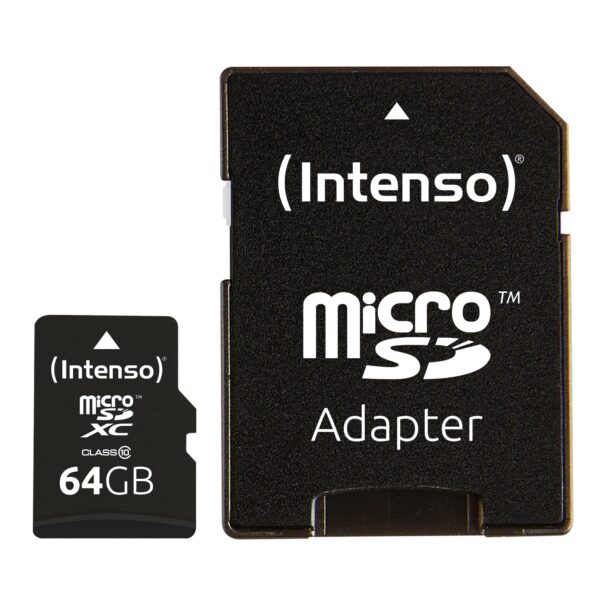 Intenso | microSDXC mälukaart 64GB | Class 10 adapteriga | 3413490
