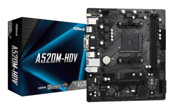 ASRock emaplaat A520M-HDV DDR4 AM4 Micro-ATX