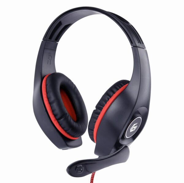 Gembird gaming peakomplekt punane must GHS-05-R