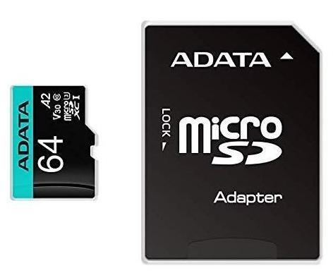 ADATA | microSDXC mälukaart 64GB | adapteriga V30 | AUSDX64GUI3V30SA2-RA1