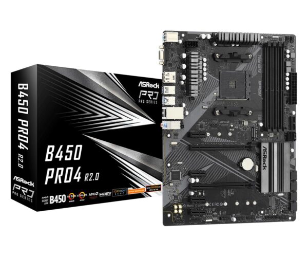 ELKO: 1327583 ASRock emaplaat B450 Pro4 R2.0 DDR4 AM4 ATX