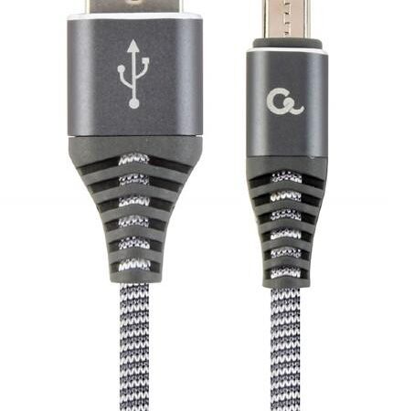 Gembird | USB2 to Micro-USB kaabel 1m | White/Black | CC-USB2B-AMMBM-1M-WB2