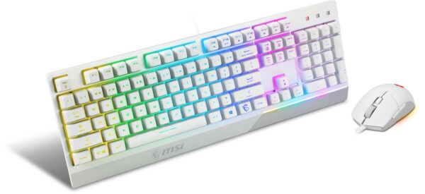 ELKO: 1345652 MSI klaviatuuri ja hiire komplekt Vigor GK30 Combo White US