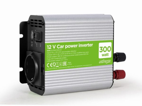 ELKO: 1347986 Gembird autoinverter 12V 300W EG-PWC300-01