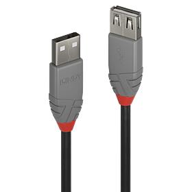 Lindy | USB2 Type-A kaabel 0.2m | Anthra | 36700
