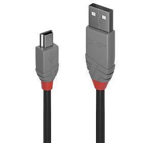 ELKO: 1350258 Lindy | USB2 A to Mini-B kaabel | 36722 | 1m | Anthra