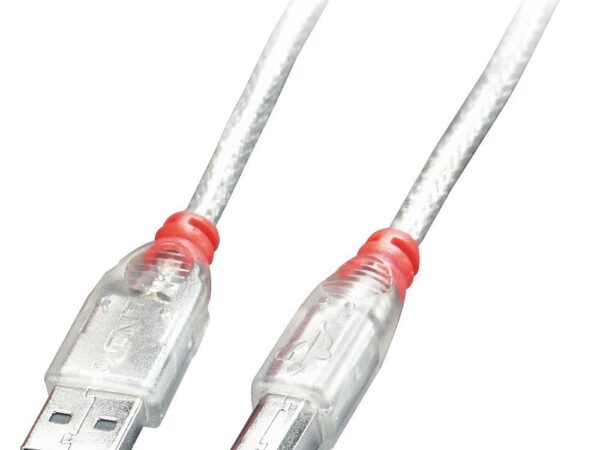 Lindy | USB2 A-B kaabel | 41753 | 2m | Transparent