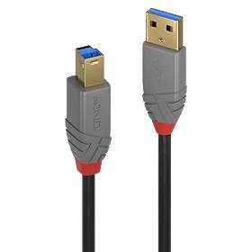 ELKO: 1350289 Lindy | USB3.2 A-B kaabel 3m | Anthra | 36743