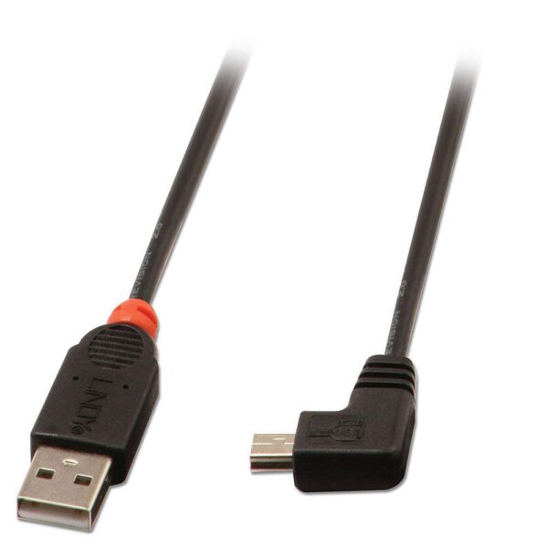 Lindy | USB2 A to Mini-B kaabel | 31970 | 0.5m | 90°