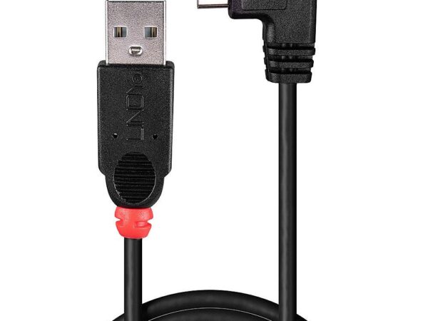 ELKO: 1350538 Lindy | USB2 A to Micro-B kaabel | 31975 | 0.5m | 90°