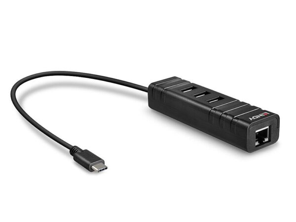 Lindy USB 3.1 jaotur koos LAN-adapteriga 43249