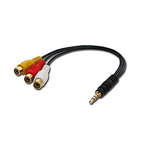 ELKO: 1351051 Lindy adapter 3.5mm 3x phono