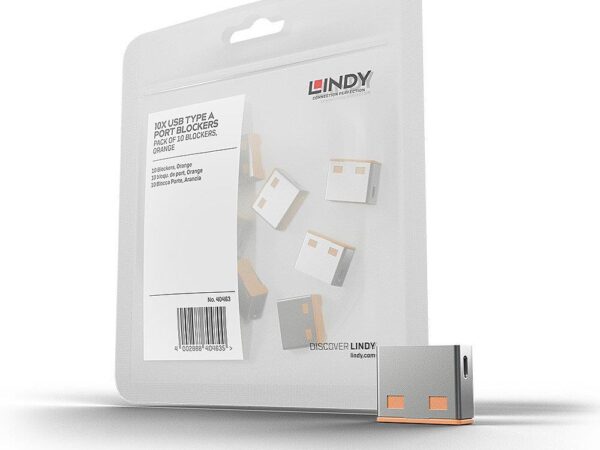 Lindy USB-pordi lukustid 10 tk oranž 40463