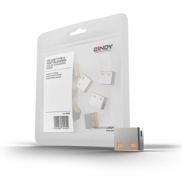 Lindy USB-pordi lukustid 10 tk oranž 40463