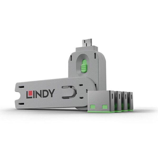 Lindy USB-pordi blokeerijad roheline 4 tk 40451