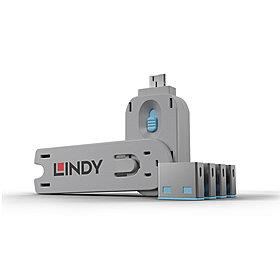 Lindy USB-pordi blokeerijad sinine 4 tk 40452