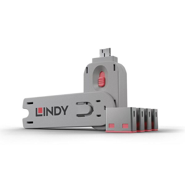 Lindy USB-pordi blokeerijad roosa 4 tk 40450