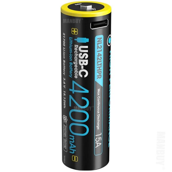 Nitecore 21700 aku 4200mAh USB-C NL2142LTHPR
