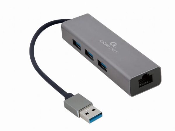 Gembird USB3 to LAN RJ45 + 3xUSB3 adapter A-AMU3-LAN-01