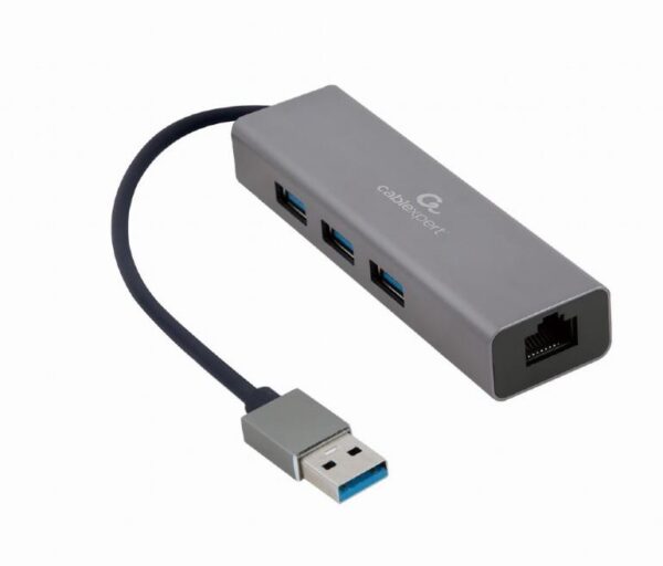 Gembird USB3 to LAN RJ45 + 3xUSB3 adapter A-AMU3-LAN-01
