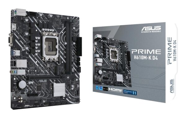 ASUS emaplaat Prime H610M-K D4 DDR4 LGA1700 Micro-ATX