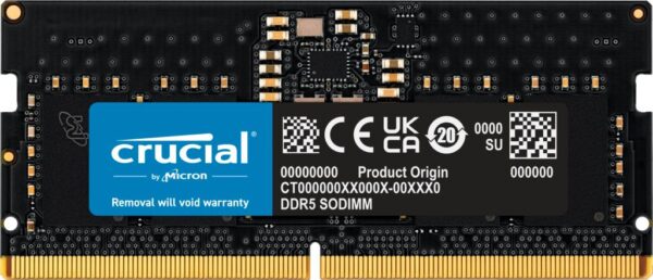 Crucial 8gb ddr5 4800mhz sodimm mälu CT8G48C40S5