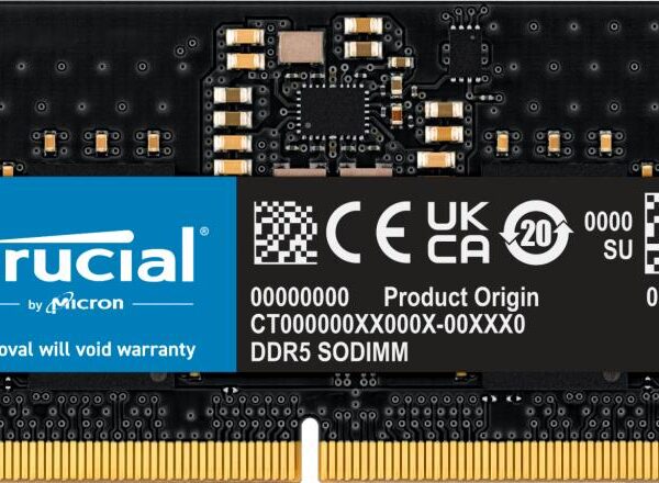ELKO: 1382416 Crucial 8gb ddr5 4800mhz sodimm mälu CT8G48C40S5
