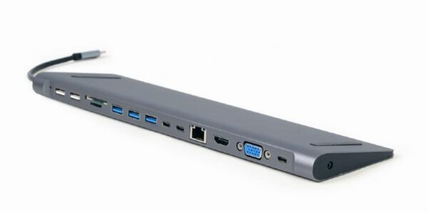 Gembird USB-C to HDMI/USB3 9in1 adapter A-CM-COMBO9-01
