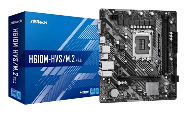 ELKO: 1384767 ASRock emaplaat H610M-HVS/M.2 R2.0 DDR4 LGA1700 Micro-ATX