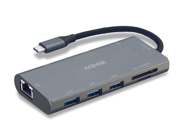 Lindy USB 3.2 dokkimisjaam HDMI/RJ45/VGA 43278