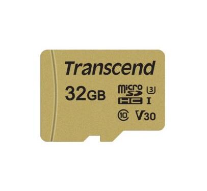 Transcend | microSDHC mälukaart 32GB | adapteriga UHS-I | TS32GUSD500S
